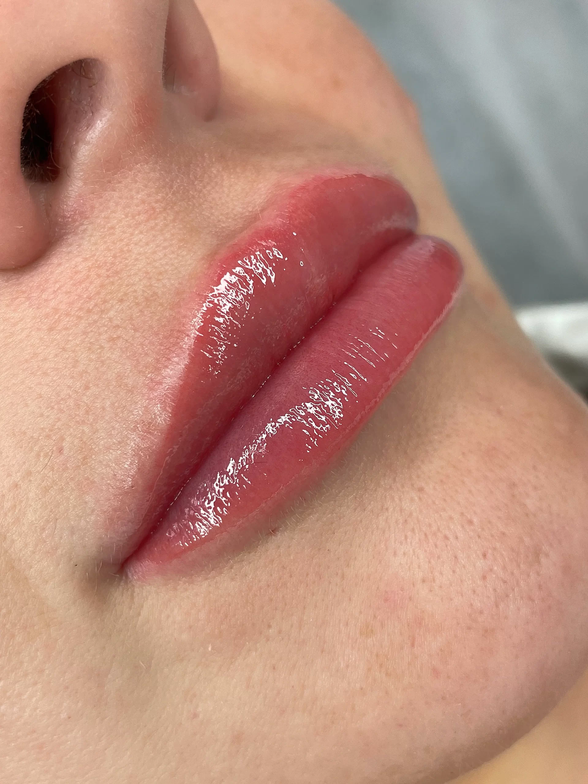 tattooed lips before and after